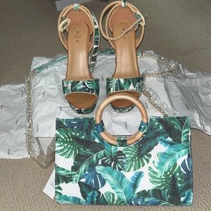 Matching summer sandal and crossbody bag